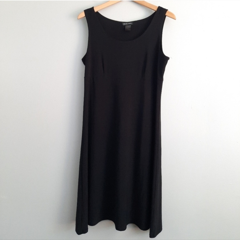 Chelsea Muse Black Sleeveless Scoop Neck Dress